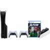 Image de PS5 Slim Disc Edition + FC 26 + Façades Noir + Manette Supplémentaire Blanc + Station de Charge
