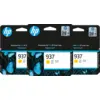 Image de HP 937 Cartouche Jaune (3 pièces)