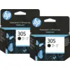 Image de HP 305 Cartouche Noir (2 pièces)