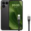 Image de Fairphone 6 256 Go Noir 5G + BlueBuilt Câble USB-C vers USB-C 1,5 m Nylon Noir