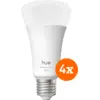 Image de Philips Hue A67 White and Color 1600 lm E27 Lot de 4