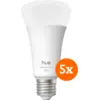 Image de Philips Hue A67 White and Color 1600 lm E27 Lot de 5