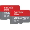 Image de SanDisk MicroSDXC Ultra 256 Go 120 Mo/s Lot de 2