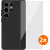 Image de BlueBuilt Samsung Galaxy S25 Ultra Back Cover Noir + Protège-écran Verre Lot de 2