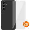 Image de BlueBuilt Samsung Galaxy S25 Plus Back Cover Noir + Protège-écran Verre Lot de 2