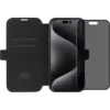 Image de BlueBuilt Apple iPhone 16 Pro Max Book Case Cuir Noir + Protège-écran avec Filtre de Confidentialité Verre