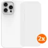 Image de BlueBuilt Back Cover iPhone 16 Pro Max Blanc + Protège-écran Verre Lot de 2