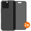 Image de BlueBuilt Back Cover iPhone 16 Pro Max Transparent + Protège-écran avec Filtre de Confidentialité Lot de 2