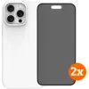 Image de BlueBuilt Back Cover iPhone 16 Pro Max Blanc + Protège-écran avec Filtre de Confidentialité Verre Lot de 2