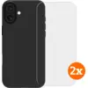 Image de BlueBuilt Back Cover Apple iPhone 16 Plus Noir + Protège-écran Verre Lot de 2