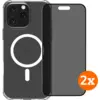 Image de BlueBuilt Protective Cover avec MagSafe iPhone 16 Pro Max Transparent + Protège-écran de Confidentialité Lot de 2