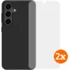 Image de BlueBuilt Samsung Galaxy S25 Back Cover Noir + Protège-écran Verre Lot de 2