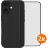 Image de BlueBuilt Back Cover iPhone 17 Noir + Protège-écran Verre Lot de 2