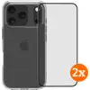 Image de BlueBuilt Protective Back Cover iPhone 17 Pro Transparent + Protège-écran Verre Lot de 2