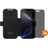 Image de BlueBuilt Apple iPhone 17 Pro Book Case Cuir Noir + Protège-écran avec Filtre de Confidentialité Lot de 2