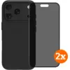 Image de BlueBuilt Protective Cover avec MagSafe iPhone 17 Pro Noir Transparent + Protège-écran de Confidentialité Lot de 2