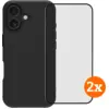 Image de BlueBuilt Protective Back Cover iPhone 17 Noir + Protège-écran Verre Lot de 2