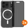 Image de BlueBuilt Protective Back Cover MagSafe iPhone 17 Pro + Protège-écran de Confidentialité Lot de 2