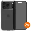 Image de BlueBuilt Protective Cover iPhone 17 Pro Transparent + Protège-écran de Confidentialité Lot de 2