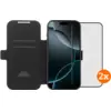 Image de BlueBuilt Apple iPhone 17 Pro Max Book Case Cuir Noir + Protège-écran Lot de 2