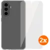 Image de BlueBuilt Samsung Galaxy A56 Back Cover Transparent + Protège-écran Verre Lot de 2
