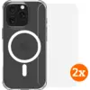 Image de BlueBuilt Protective Back Cover avec MagSafe iPhone 16 Pro + Protège-écran Verre Lot de 2