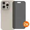 Image de BlueBuilt Back Cover iPhone 16 Pro Gris + Protège-écran avec Filtre de Confidentialité Verre Lot de 2