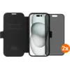 Image de BlueBuilt Apple iPhone 17 Book Case Cuir Noir + BlueBuilt Protège-écran de Confidentialité Verre Lot de 2