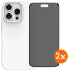 Image de BlueBuilt Back Cover iPhone 16 Pro Blanc + Protège-écran avec Filtre de Confidentialité Verre Lot de 2