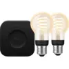 Image de Philips Hue Filament White Ambiance Standard Lot de 2 + Bridge Pro