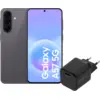 Image de Samsung Galaxy A57 128 Go Gris 5G EE + BlueBuilt Chargeur avec Port USB-C 45 W Noir