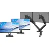 Image de Philips 242B1G/00 Lot de 2 + BlueBuilt Bras d'Écran PC Vérin Mécanique pour 2 Écrans PC