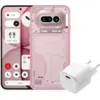 Image de Nothing Phone (4a) 256 Go Rose 5G + BlueBuilt Chargeur avec Port USB-C 45 W Blanc