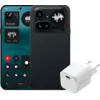 Image de Nothing Phone (4a) Pro 128 Go Noir 5G + BlueBuilt Chargeur avec Port USB-C 45 W Blanc