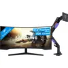 Image de Samsung Odyssey G5 LC34G55TWWPXEN Incurvé + Vortech Bras d'Écran PC avec Vérin à Gaz