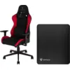 Image de Vortech Essential Chaise Gamer Rouge + Vortech Tapis de Sol Noir
