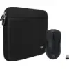 Image de BlueBuilt Housse pour PC Portables Largeur 36 cm 15-16 Pouces M Noir + Vortech Pro Souris Gamer