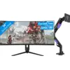 Image de Vortech Pro 34 Pouces Quad HD Incurvé + Vortech Bras d'Écran PC avec Vérin à Gaz