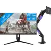 Image de Vortech Prestige 27 Pouces 4K + Vortech Bras d'Écran PC avec Vérin à Gaz