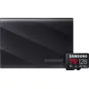 Image de Samsung T9 Portable SSD 2 To Noir + Samsung MicroSDXC T9 128 Go 200 Mo/s