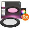 Image de Philips Hue Spot Encastré Slim Lot de 6 - White and Color - 170 mm - Noir