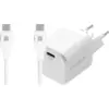 Image de BlueBuilt Chargeur Power Delivery 20 W + Câble USB-C 1,5 m Nylon Blanc