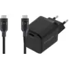Image de BlueBuilt Chargeur Power Delivery 30 W + Câble USB-C 1,5 m Nylon Noir