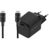 Image de BlueBuilt Chargeur Power Delivery 30 W + Câble USB-C 3 m Nylon Noir