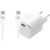Image de BlueBuilt Chargeur Power Delivery 45 W + Câble USB-C 3 m Nylon Blanc