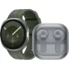 Image de Samsung Galaxy Watch 9 5G Argent/Vert 44 mm + Samsung Galaxy Buds4 Blanc