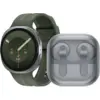 Image de Samsung Galaxy Watch 9 Argent/Vert 44 mm + Samsung Galaxy Buds4 Blanc