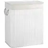 Image de Panier à linge 2 compartiments pliable, Blanc LCB64WT