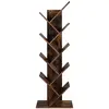 Image de Bibliothèque à 8 niveaux en forme d'arbre, Marron Rustique LBC11BX
