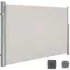 Image de Store latéral rétractable pour balcon pelouse, Beige / 1,8 x 3,5 m / Aluminium GSA185E